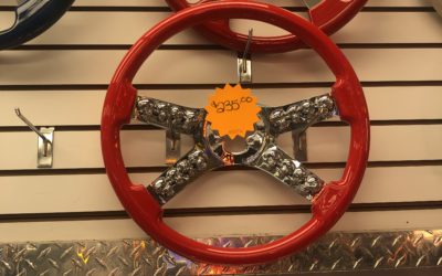 18” Red Skull Steering Wheel